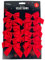Fraido 12 rote Samtschleifen, Weihnachtsdekoration, 10 cm, Weihnachtsbaum- oder Geschenkkranz-Dekoration