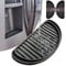 KindGa Refrigerator Drip Tray Catcher, Mini Fridge Drip Tray Protects Ice and Water Dispenser Pan,Fridge Spills Water Pad Catch Basin for Drainage 2 Pack (Semi-Circular,Black)