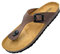GONKOS®, Sandali in Pelle, Sottopiede Anatomico in Sughero, Vera Pelle, Sughero Naturale, Fibbia Regolabile sul Piede, Infradito Unisex, Sandali di Qualità Made in Spain, Colore Marrone Taglia 38