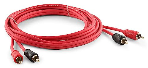 Nakamichi RCA Cable de cobre libre de oxígeno (OFC) 2 macho a 2 macho Audio Estéreo Subwoofer Cable auxiliar para cine en casa Amplificador Sistemas de alta fidelidad Altavoces de coche Receptor 2m