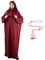 Damen Gebetskleidung Mit Hijab Rosenkranz, Muslim Kleidung Für Frauen, Türkisch Muslimische Lang Kleider Set, Abaya Jilbab, Islamische Burka, Ramadan (as3, alpha, one_size, regular, regular, Rot)