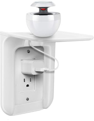 Wall Outlet Shelf, Home Wall Shelf Organizer for Outlets, Wall Outlet Shelf, Outlet Shelf Wall Holder Outlet Shelf with Cord Storage Perfect for Bathroom, Kitchen, Bedrooms
