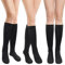 Kiiwah 3 Paar Kniestrümpfe Damen, Klassische Strünpfe aus Baumwolle Sportsocken Knee High Socks für Laufen Fußball Cheerleading Sport