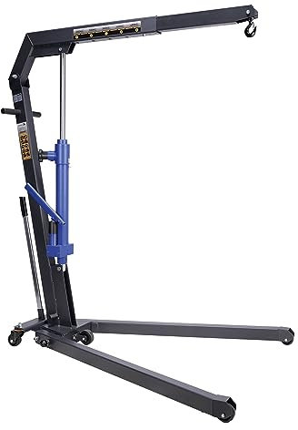Pro-Lift-Werkzeuge Werkstattkran 600kg nur 90mm Unterfahrhöhe Hebekran klappbar Schwerlastkran Kran Hebewerkzeug ausziehbar