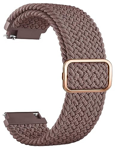 Amzpas Armband für Amazfit GTR 2/GTR 3/GTR 4 Armband,Nylon 22mm Verstellbares Geflochtenes Ersatzarmbänder für Amazfit GTR 47mm/GTR 3 Pro/GTR 2e/Stratos 3/Cheetah Pro Damen Herren (Violett)