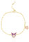 Hello Kitty Sanrio Womens Kuromi Bracelet 6.5+1 Official License, 14kt Gold Flash-Plated Sterling Silver Bracelet