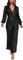 ORANDESIGNE Damen Pailletten Overall Langarm V-Ausschnitt Glitzer Strampler Lockere Hose Party Clubwear Einteiler Lang Abend Jumpsuit Elegant Playsuit Romper Hosenanzug mit Gürtel A Schwarz 3XL