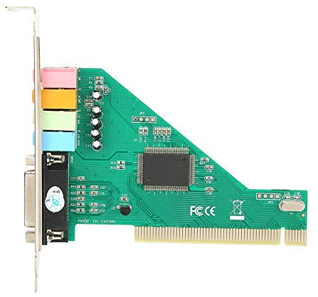 Tarjeta de Sonido PCI Canal 4.1 con Chip CMI8738, Efectos de Sonido Espacial 3D, Salida Envolvente de 4 Canales, Compatible con Voltaje de Señal98/2000/XP/NT