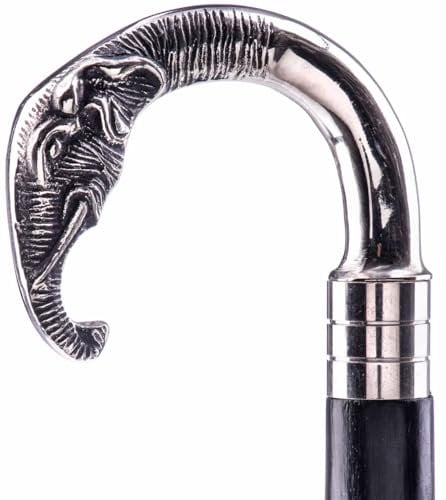 Spazierstock Antik Flanierstock Elefant Silber Gehstock Vintage Mode lup109 Palazzo Exklusiv