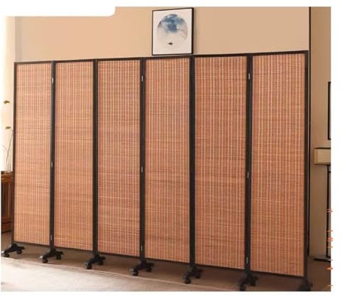 Raumteiler Klappbar Freistehend Sichtschutz Raumteiler Aus Bambus, Faltbare Sichtschutzwände, 150/170/180/200 cm Hoch, Raumteiler, Trennwände/Trenner for Kindergarten, Zuhause, Schlafzimmer, Büro (Co
