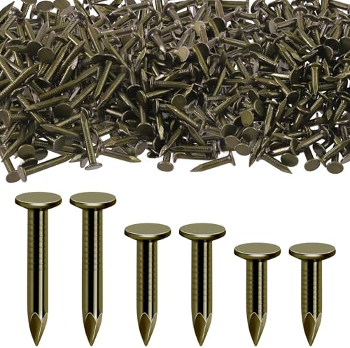 Rustark 400 Stück 20mm 25mm 30mm Dachpappennägel Schieferstifte Dachpappstifte Dachpappnägel Dachpappe Nägel Pappnägel Dachnägel Roofing Felt Nails für Filz, Dachreparaturen, Asphaltdachziegel