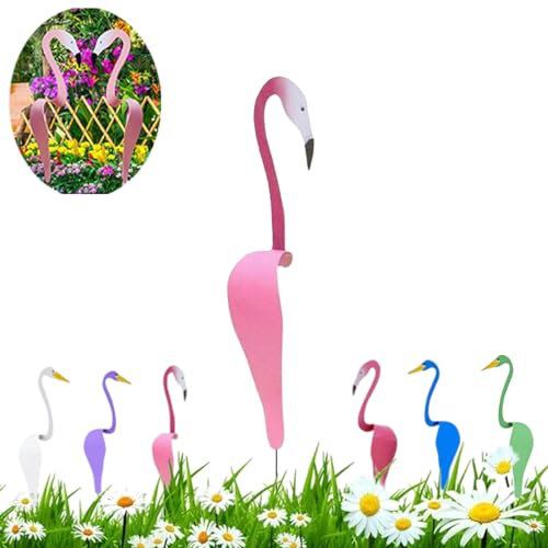 tanzende vögel, tanzende vögel garten,tanzender flamingo-gartenstecker,flamingo garten,flamingo aus metall,flamingo deko garten,florida tanzende vögel garten metallkunst,tanzender flamingo-A||1pcs