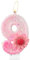 mciskin Daisy 9th Birthday Candles,Pink Number 9 Candles for Cake,Girls 9th Birthday Decorations,Pink Candle Flower Cake Toppers for Daisy Themed Birthday Party Decorations, Baby Showers Supplies