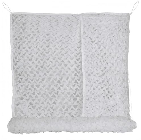 Tarnnetz Camouflage Net Weiße UV-beständiger Tarnung Net 210D Bulk Roll für Dekorationen Camping Waldlandschaft Garten Party Schattennetz 1.5/2/2.5/3/4/4.5/5/6/8/10m Lang(2x3.0m)