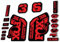 Gabel Ersatz Aufkleber kompatibel für Fox 36 2021 Serie Rot (matt)