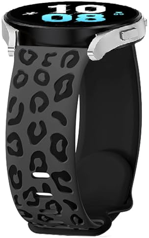 Leopard Armbänder für Garmin Vivoactive 6/5/3, 20mm Sport Armband Uhrenarmband, Silikon Ersatzarmband für Garmin Vivomove 3/Sport/Style/Luxe/Trend/HR,D2 Air X10/Bounce 2