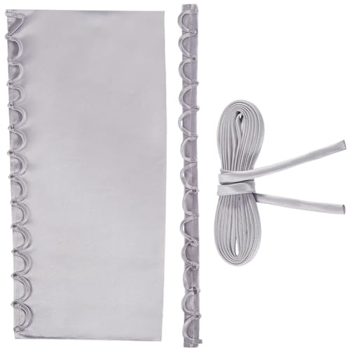 GORGECRAFT Korsett Set Für Hochzeitskleider 3 Stück/Set Ersatz Reißverschluss Silbernes Satin Korsett Rücken Set Verstellbare Reißverschlussverlängerung Auf Der Rückseite Stoffschnürschlaufen Bänder