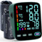 Monitor de presión arterial, 2 tamaños de mangos, máquina automática de presión arterial del brazo superior, 9-17 pulgadas y 13-21 pulgadas, brazalete de presión arterial extra grande, pantalla
