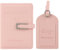 Greyoe Reisepasshülle, Reisepass Organizer, Passport Cover, PU-Leder Reisepass Hülle + Kofferanhänger, für Damen und Herren Urlaub Zubehör Travel Essentials (Rosa B, 1)