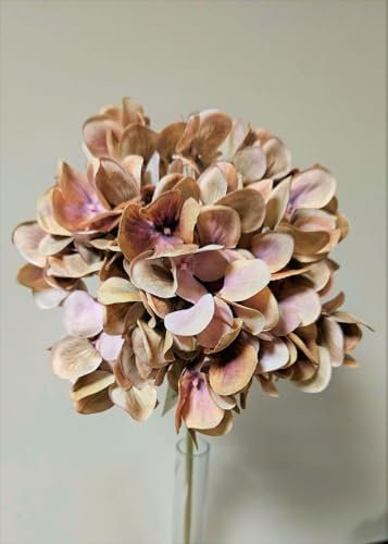 artplants.de Künstliche Hortensie Mandisa, braun-rosa, 65cm - Kunstblume Hortensie