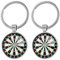 Dartscheibe Schlüsselanhänger 2pcs, Dart Geschenke für Männer und Frauen, Hochwertiger Metall und Glas Schlüsselanhänger, Perfekt für Dartspieler und Dartfans, Inklusive Geschenkbox