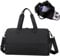 Clufar Sporttasche Herren mit Schuhfach 32L Wasserdicht für Fitness Reisetasche Klein Schwarz Gym Duffel Bag Fussball Tasche Saunatasche Weekender Damen Trainingstasche für Fitness Sauna Black
