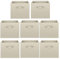 Supernic Cube Storage Boxes 27x27x28cm Foldable Organiser Basket Containers Fabric with Handles Collapsible Storage Box Clothes Basket Containers for Home Office Nursery Organisation (Light yellow)