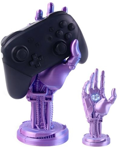 ZPAIO Supporto per controller di gioco per PS5 Xbox Switch-Light Up Cyberpunk Futurism Hand for General Controller Stand & Headphone-Gaming Room Accessories for Desk Decor-Cool Gamer Gifts for Men