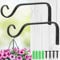 MIVITOOM Wandhaken für Blumenampel 18.5 cm, 2 Stücke Pflanzenhalterung Blumenampelhalter aus Eisen in Schwarz Blumentopf Wandhalter für Pflanzen Vogelhäuschen Laternen Windspiele und Wandleuchter robu