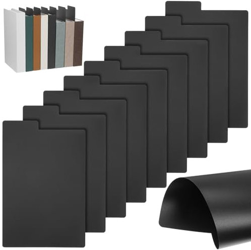 LALAFINA Card Dividers for Storage Box 20pcs Vinyl Record Index Dividers Book Separator Black for Documents Trading Cards