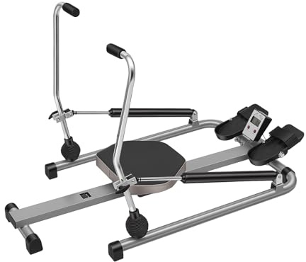 Hydraulisches Rudergerät für Zuhause, Rudermaschine120 kg Tragkraft & LCD-Display – Leises Fitnessgerät mit verstellbarem Widerstand (15-55 kg) – Rudermaschine für Ganzkörpertraining & Cardio