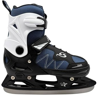 Cox Swain verstellbare Schlittschuhe Frosty, Eislaufschuhe für Kinder, Jugendliche und Erwachsene bis 100KG, vorgeschliffene Edelstahlkufe, Softboot, Blue/Black Gr. L (40-43)