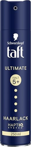 Schwarzkopf Taft Haarlack Ultimate (250ml), Haltegrad 5+ Haarstyling, Haarspray für alle Haartypen, Ultimativer Halt und Kristallglanz, vegane Formel* (Packung mit 5)
