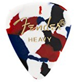 Fender Classic Celluloid Guitar Picks 351 Shape, Guitar Accessories, Confetti, Heavy, 144-Pack