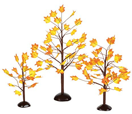 Department 56 Village Autumn Maple Trees (Set of 3)