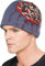 Smiffys Beanie Hat with Exposed Brain and Latex Maggots (Blue)
