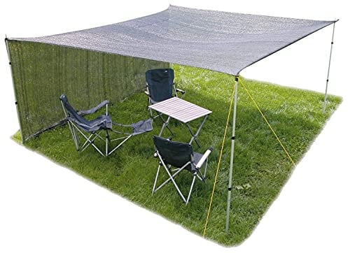 ET 6x4 Meter Garten Camping Schattentuch Sandkasten Sonnenschutz halbdurchlässig