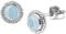 Nenalina Ohrstecker 925 Silber Damen Ohrringe rund mit Geburtsstein Aquamarin hellblau für Frauen und Mädchen