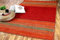 Navarro Natur Teppich Bauwolle Kelim Rot Orange in 6 Größen