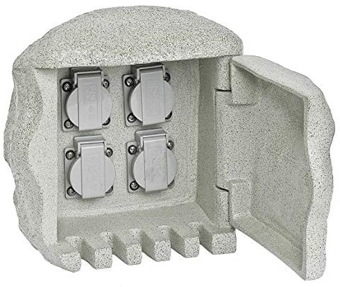 EVN 4-fach Energieverteiler in Kunststein/grau / IP44 / 25 x 25 x 25 cm 230418