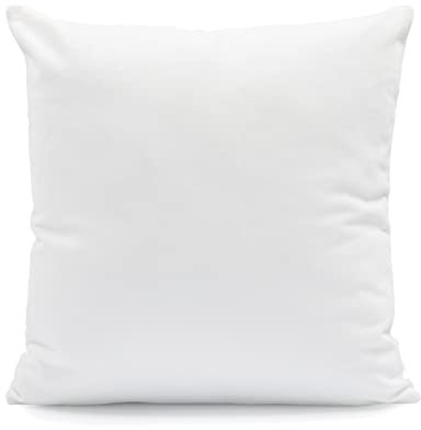 Kissenbezug 40x40 cm Uni Weiß Baumwolle Dekokissen Kissenhülle Couchkissen Sofakissen Deko Reißverschluss