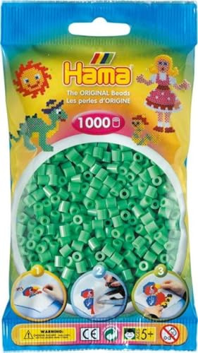 Hama 207 1000 Pink Tube Beads - Green - One Size