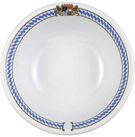 Seltmann Weiden 001.452591 Compact Bayern Schüssel Rund, Porzellan, Blau/Weiß/Gelb/Rot