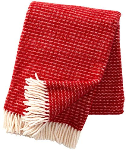 KLIPPAN Ralph Decken und Plaids, klassisch, rot, 200 x 130 x 0,5 cm