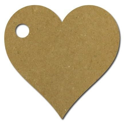 Meyco Geschenkanhänger aus Kraftpapier inkl Kordel Herz 58 x 57mm - 10 Stück, Herz 58 x 57mm - 10 Stück