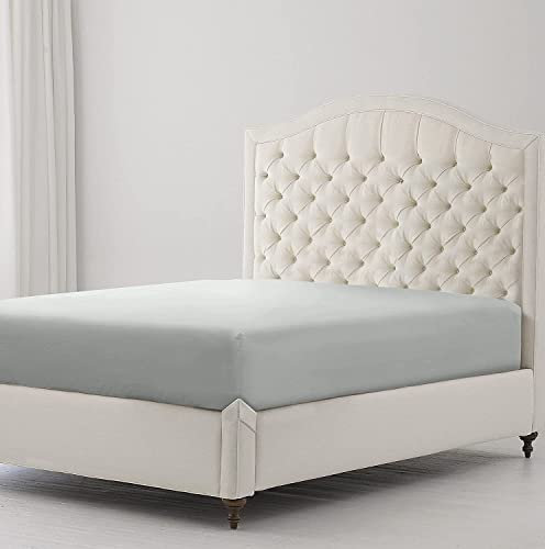 Sunshine Comfort® Percale Cotton Rich 180 Thread Count Non Iron 25cm Fitted Bed Sheets (Single, Silver Grey)