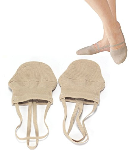 Half Toe Shoe Sole Sock, Knitted Cotton for Ballet & Ballerina Dancers, Rhythmic Gymnastic Competition, Yoga, Jazz, Pilates, Barre, and Lyrical Turn Pirouette Contemporary Dance (S)