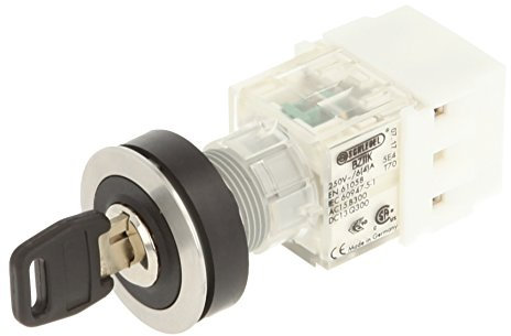 Schlegel 23.001.513 - Interruptor de llave de acero inoxidable, con botones, 3 posiciones 11-12-13 horas, contactos táctiles con 2 cierres, conexión roscada