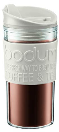 BODUM Travel Mug, 0.35 l, 12 oz, off white