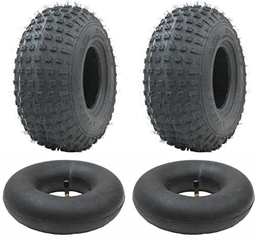 Parnells 145/70-6 ATV Tyres & Tubes Knobby 50cc 90cc 110cc 75kgs Wanda P319 (Set of 2)
